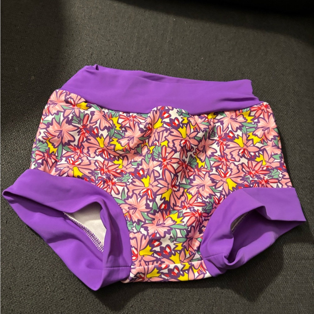 Big Elephant Large Purple Floral Baby Shorts